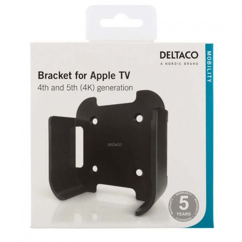 Deltaco vægbeslag til Apple tv i indpakning